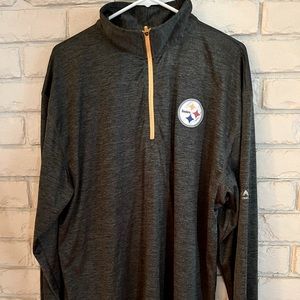 Steelers 3/4 Zip long sleeve cool base shirt